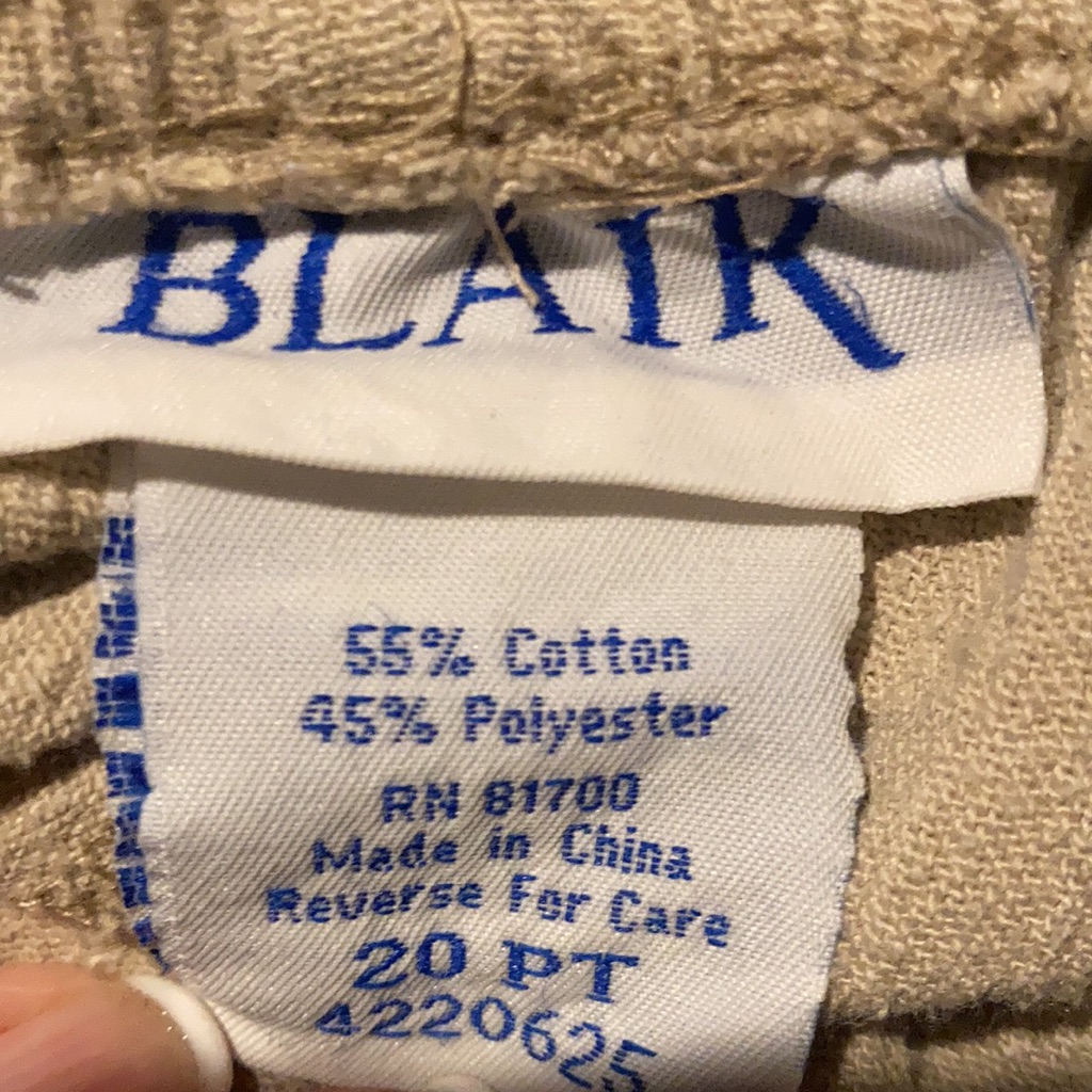 Petite Size 20 Tan Shorts From Blair. Elastic Waistband — image 3 of 3